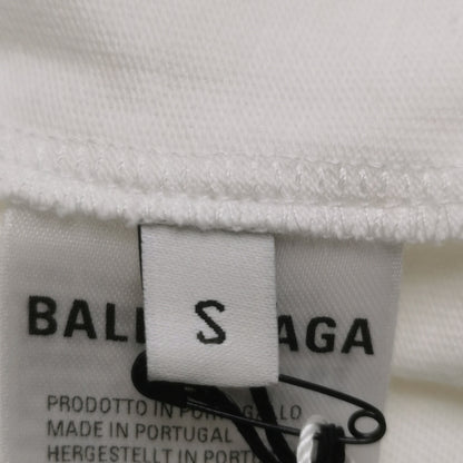 Balenciaga S Cotton Letter Print Crew Neck T-Shirt
