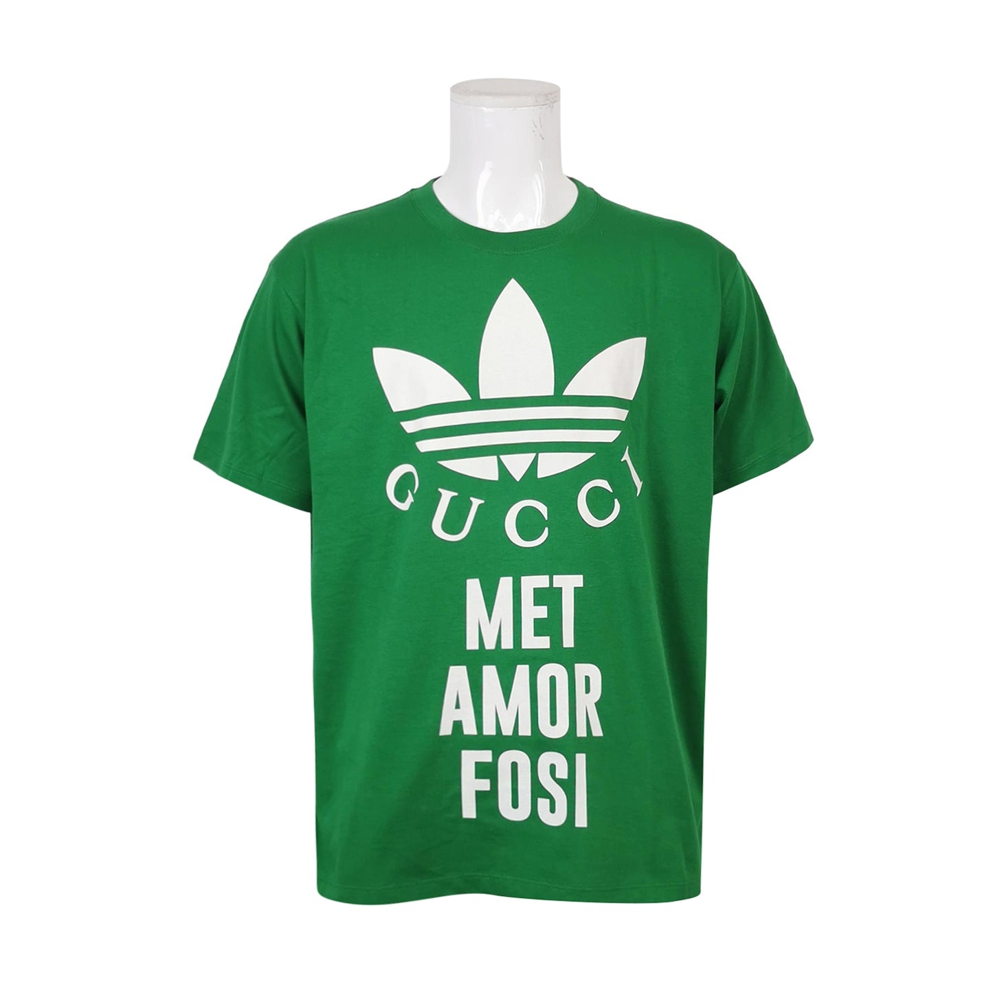 Gucci x adidas S Size Cotton Logo Crew Neck T-Shirt