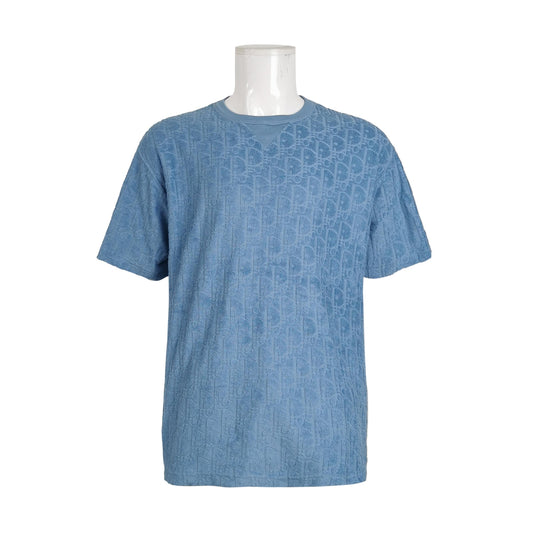 Dior Oblique Print Cotton Crewneck Short-Sleeve T-Shirt XL