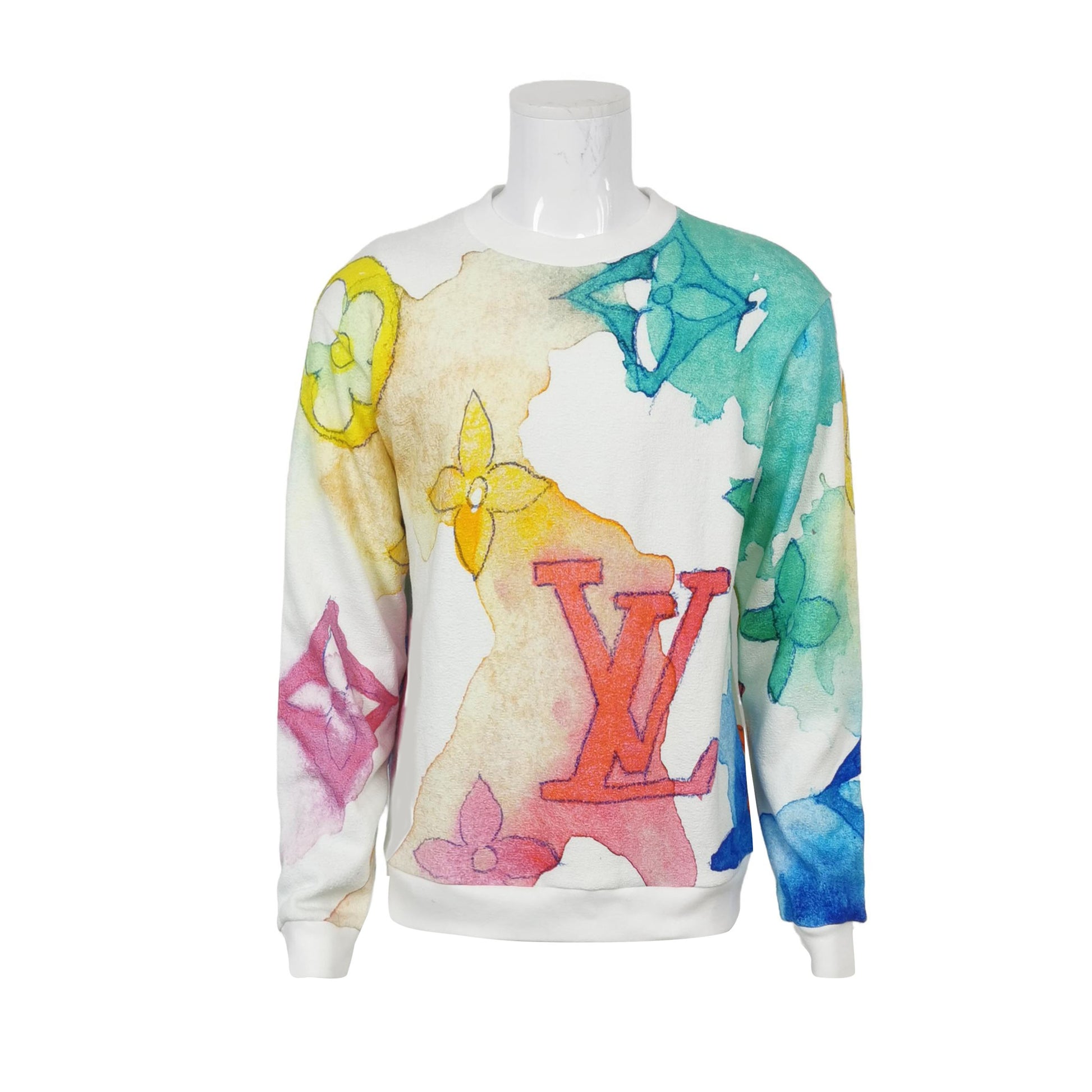 Louis Vuitton Colorful Logo Cotton Crewneck Sweatshirt L
