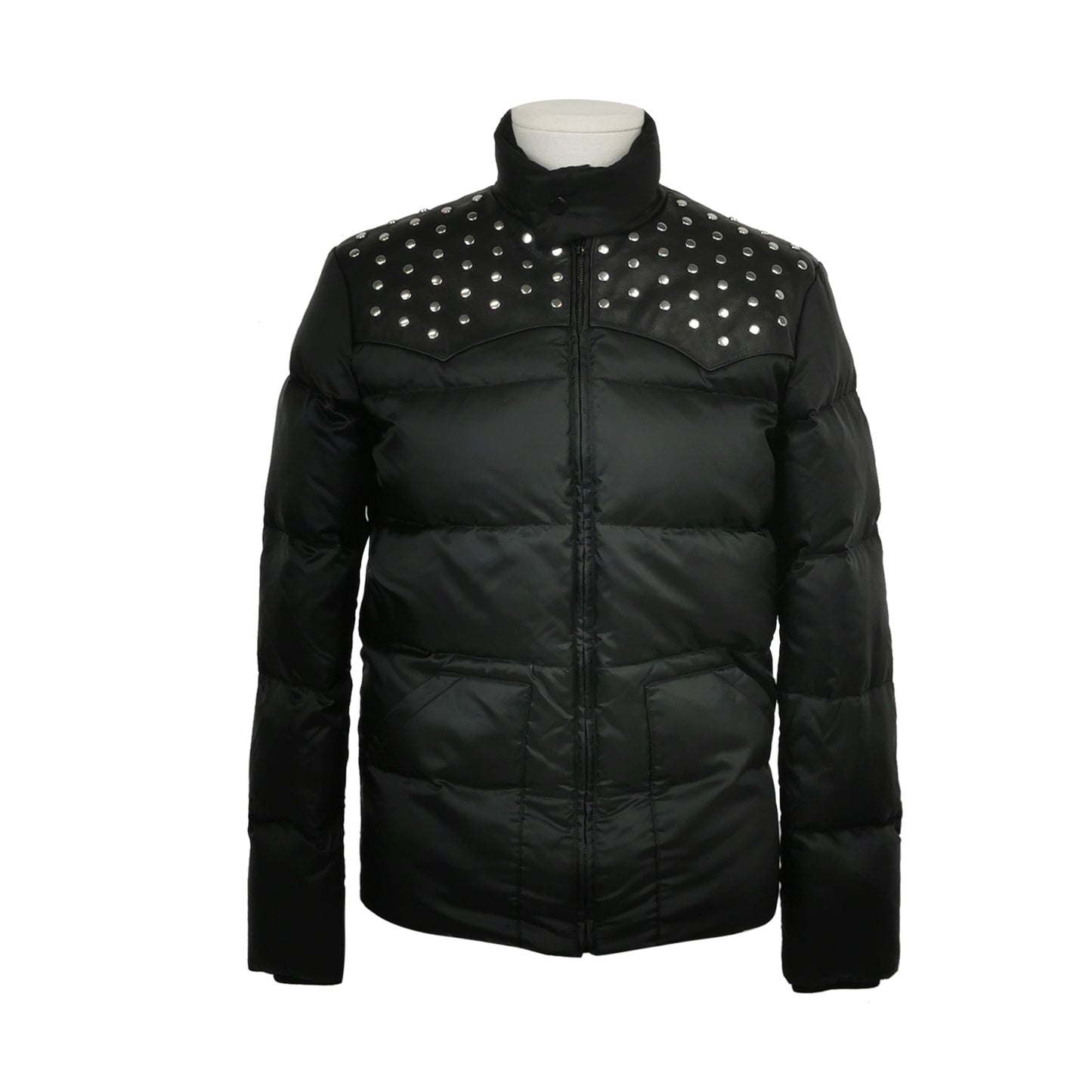 Saint Laurent Studded Black Down Jacket M