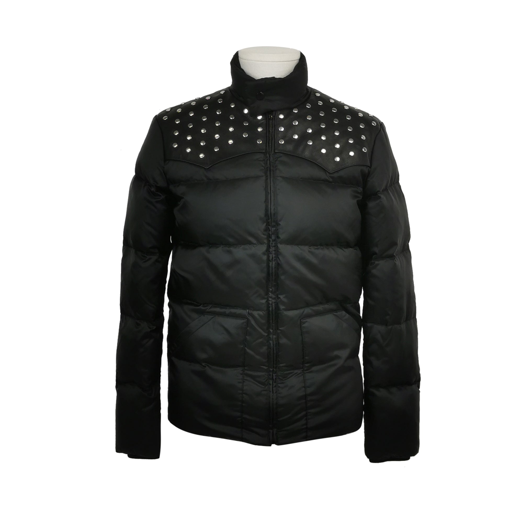 Saint Laurent Studded Black Down Jacket M