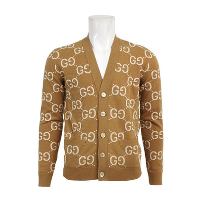Gucci Wool Double G Monogram V-Neck Cardigan XS