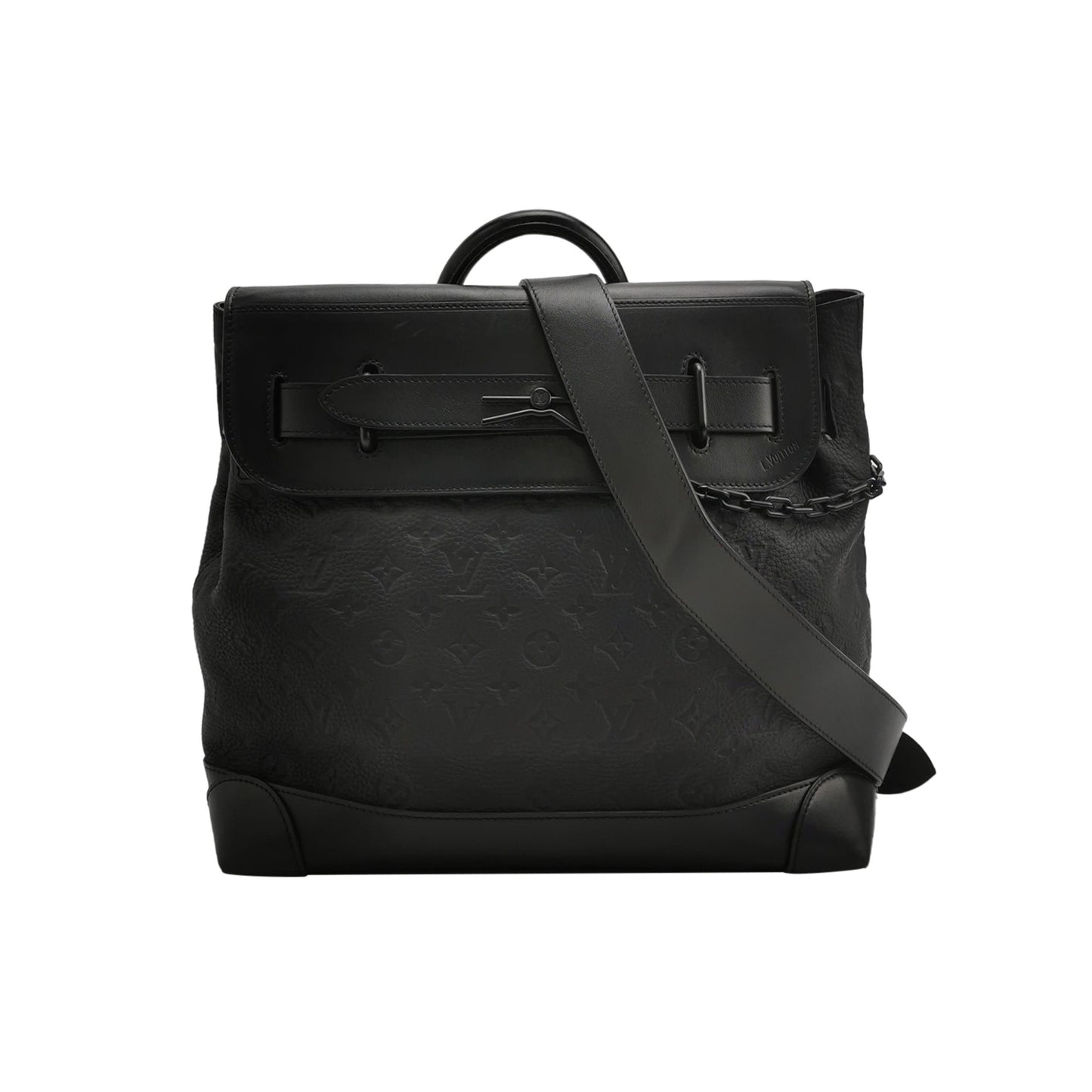 Louis Vuitton Steamer Black Embossed Crossbody Bag