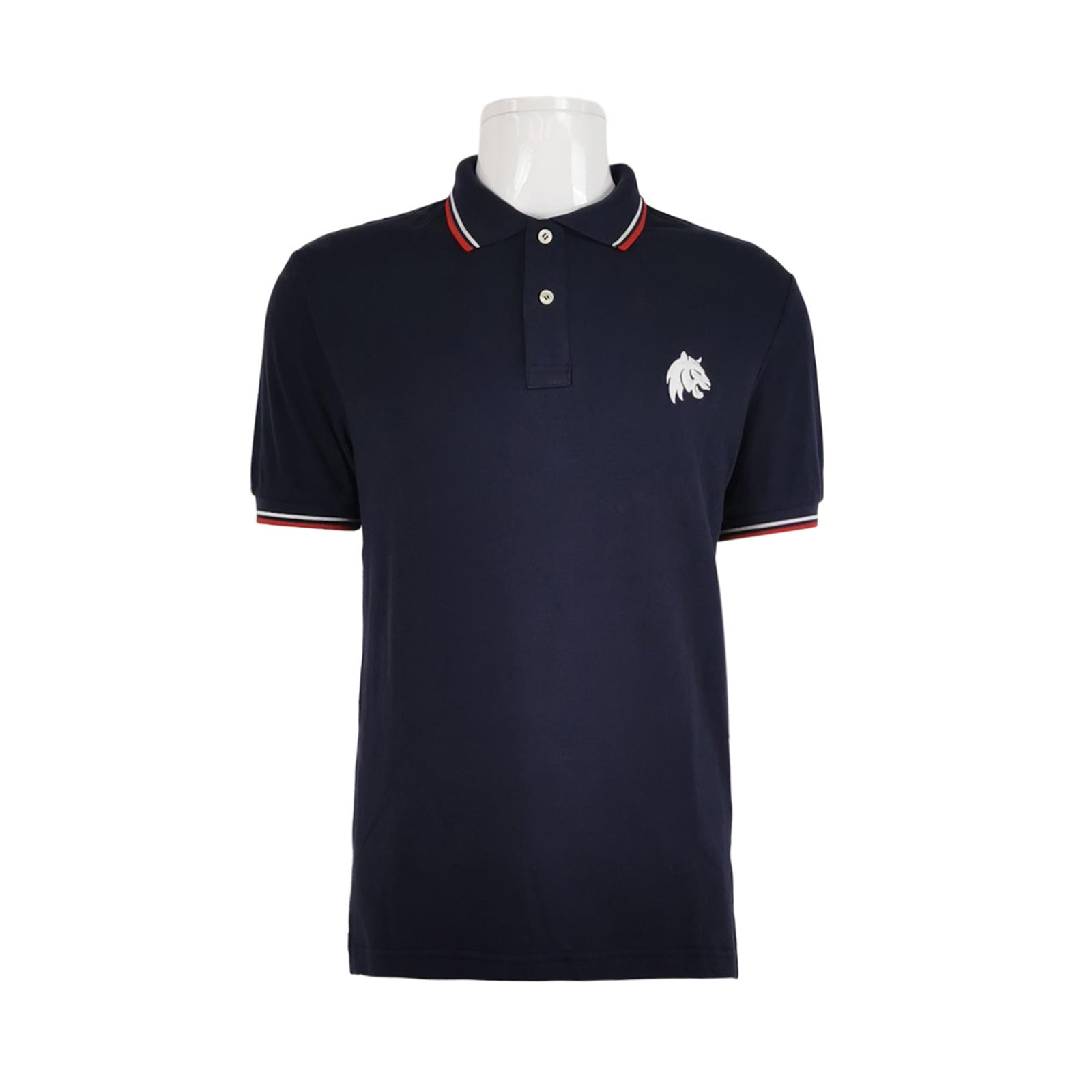 Prada Men's Navy Stripe Collar Polo M