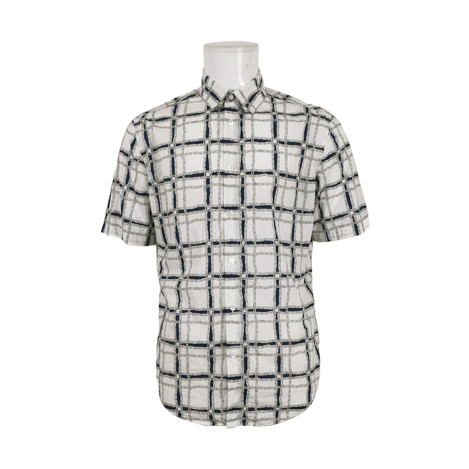 Louis Vuitton L Checkered Short-Sleeve Shirt