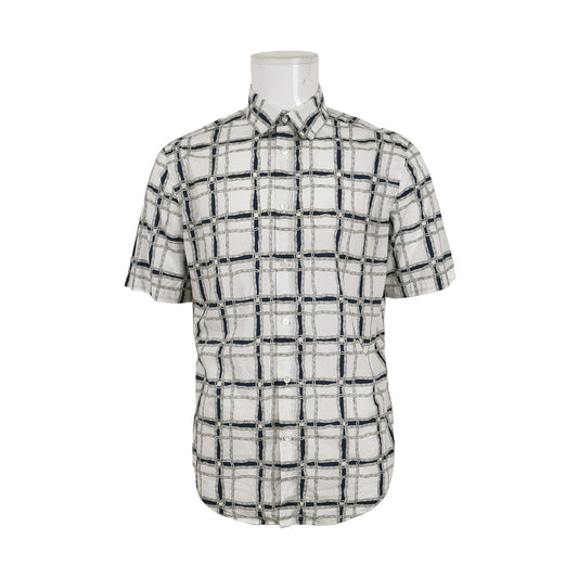 Louis Vuitton L Checkered Short-Sleeve Shirt