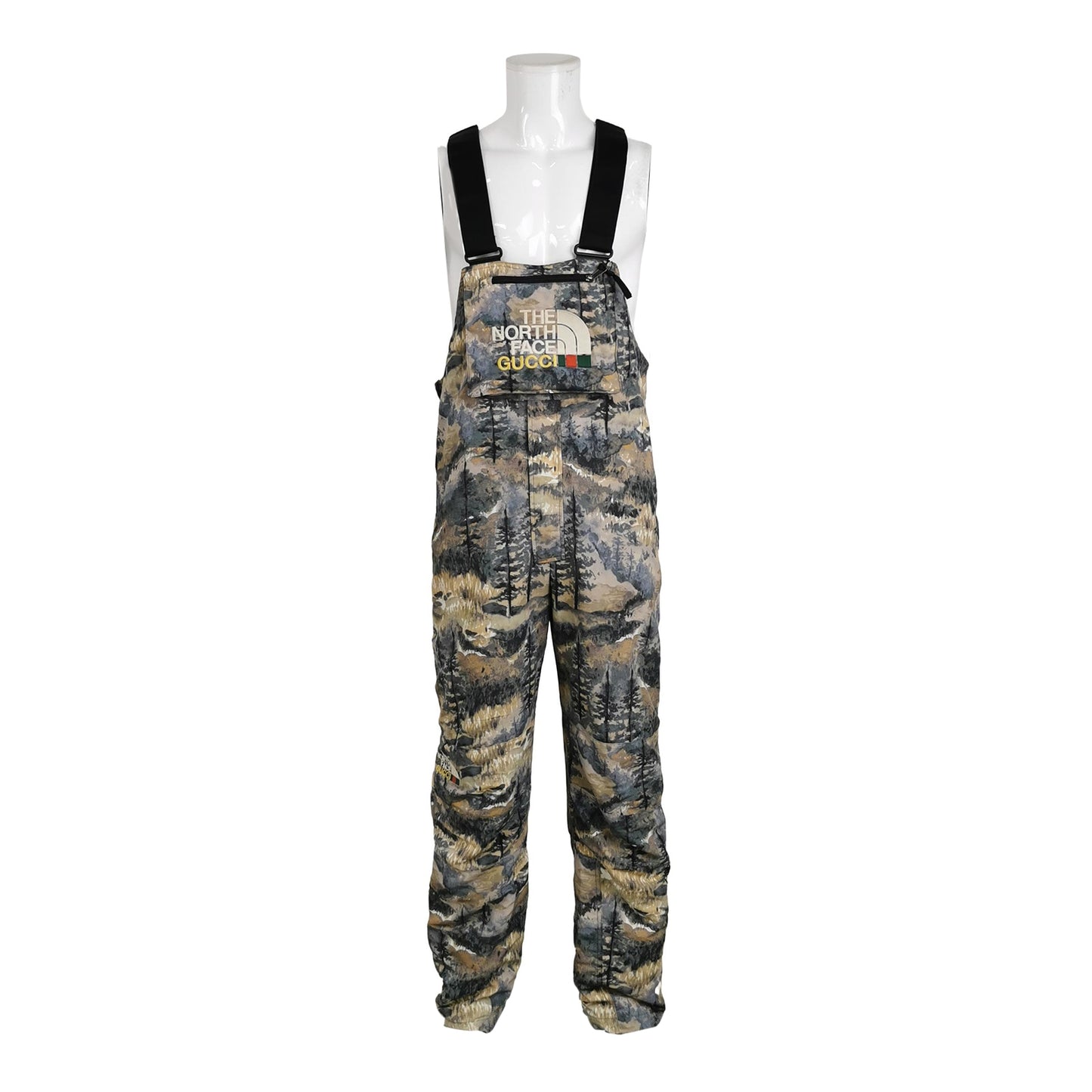 Gucci x The North Face Camo Suspender Overalls