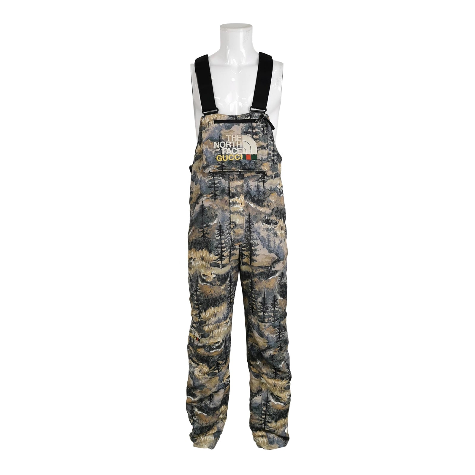Gucci x The North Face Camo Suspender Overalls