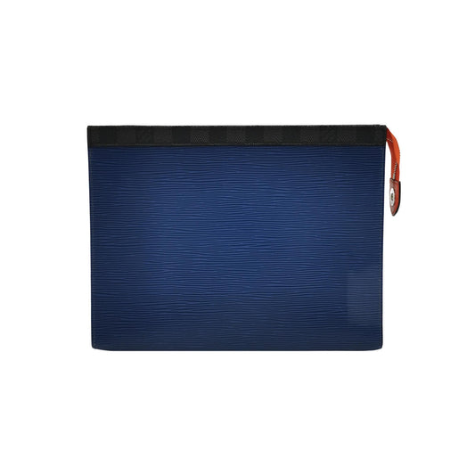 Louis Vuitton Pochette Voyage Medium Blue Epi Clutch