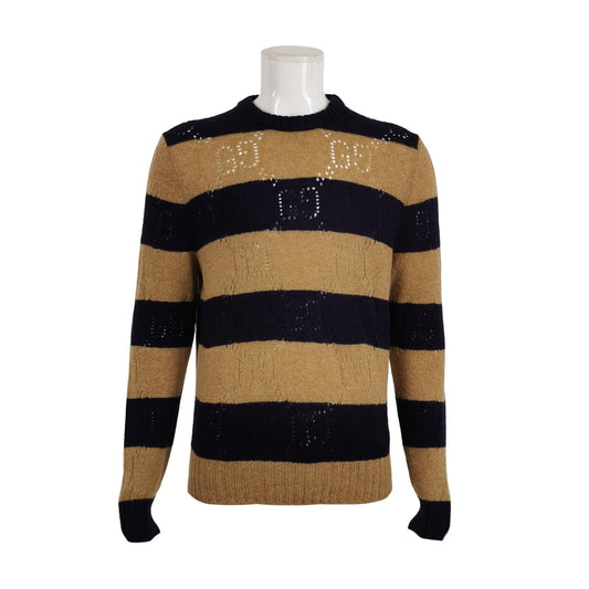 Gucci Wool Striped Double G Sweater L