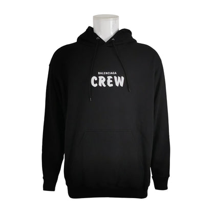 Balenciaga Black 'CREW' Logo Hoodie