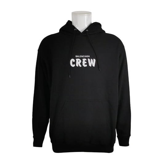 Balenciaga Black 'CREW' Logo Hoodie