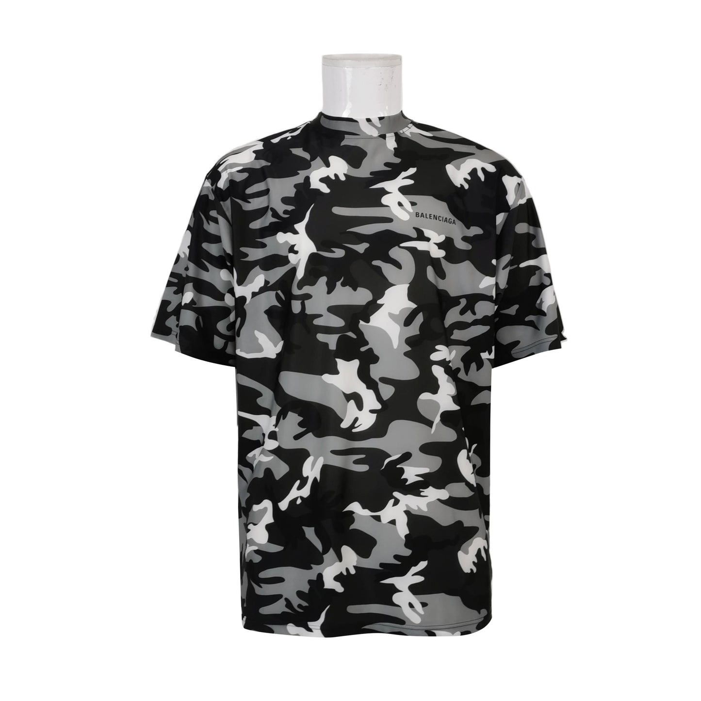 Balenciaga XS Camo Print Crew Neck T-Shirt
