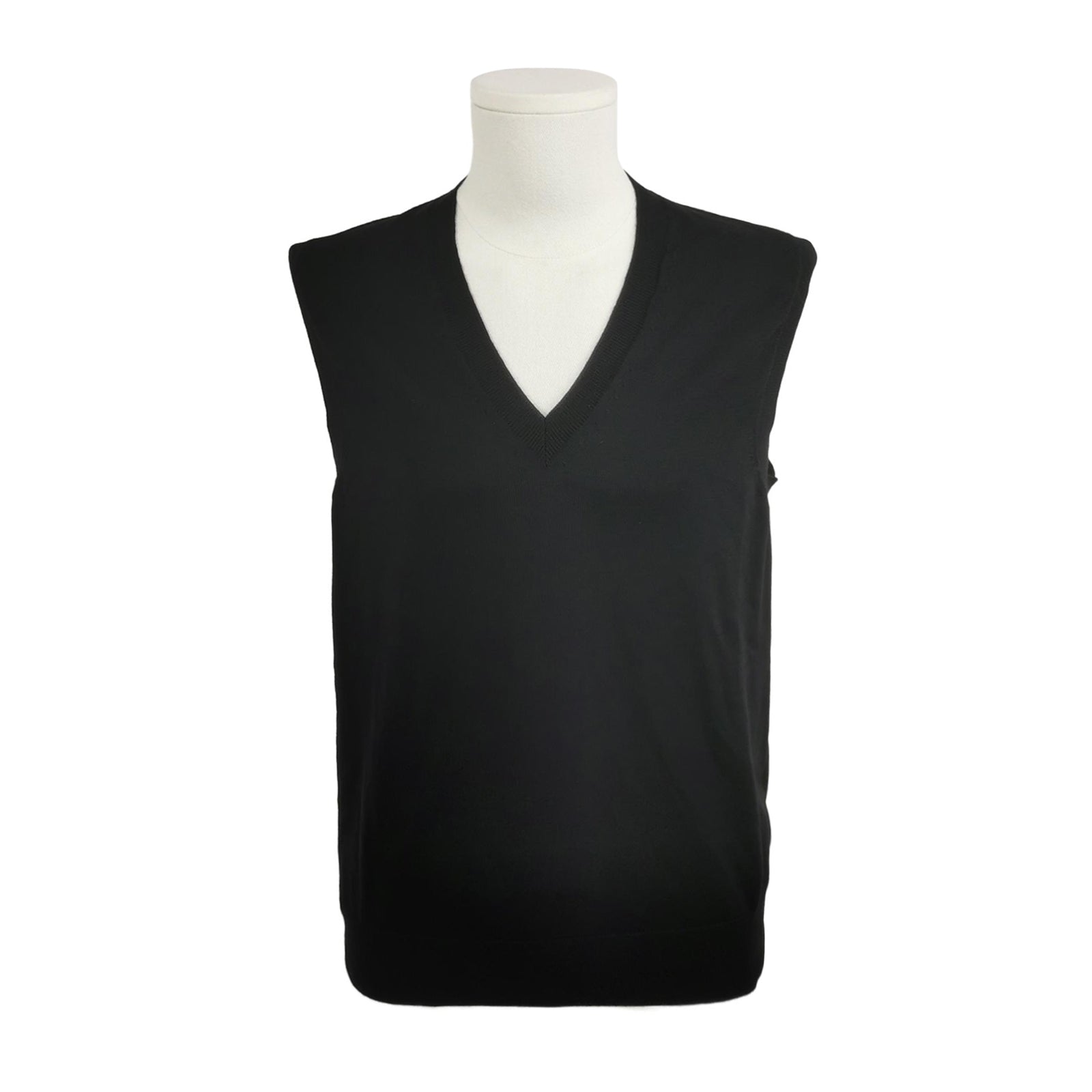 Prada Wool Sleeveless V-Neck Solid Knit Top M