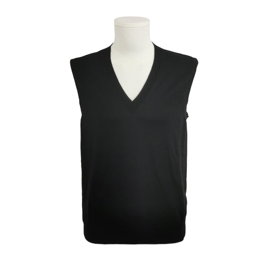 Prada Wool Sleeveless V-Neck Solid Knit Top M