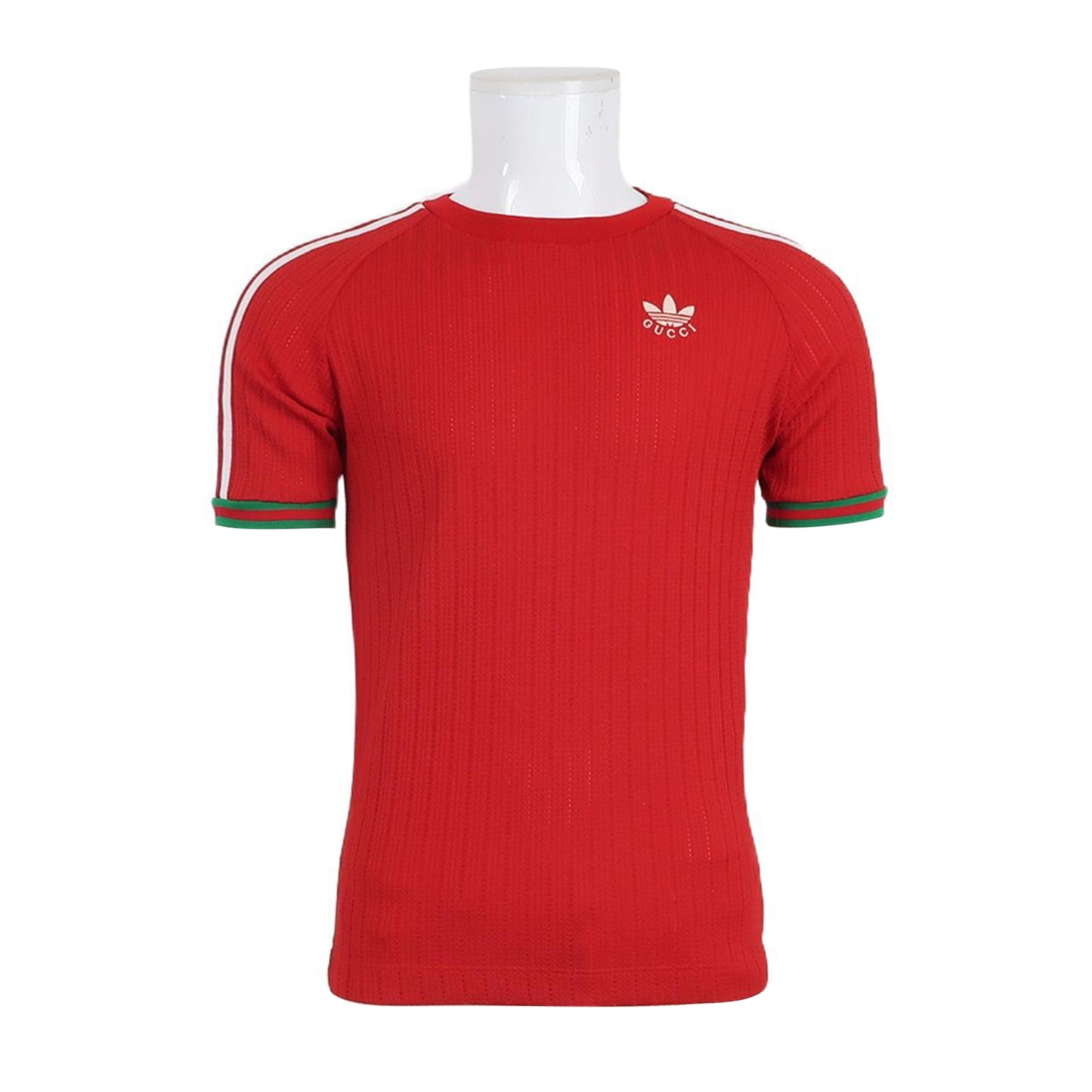 Gucci x Adidas Red Cotton Logo Crew Neck T-shirt XS