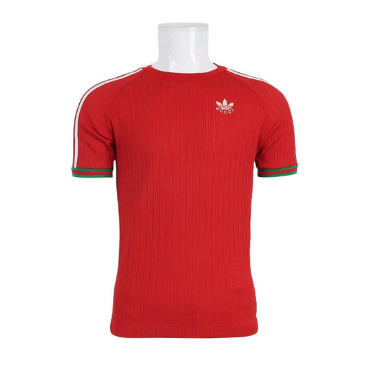 Gucci x Adidas Red Cotton Logo Crew Neck T-shirt XS
