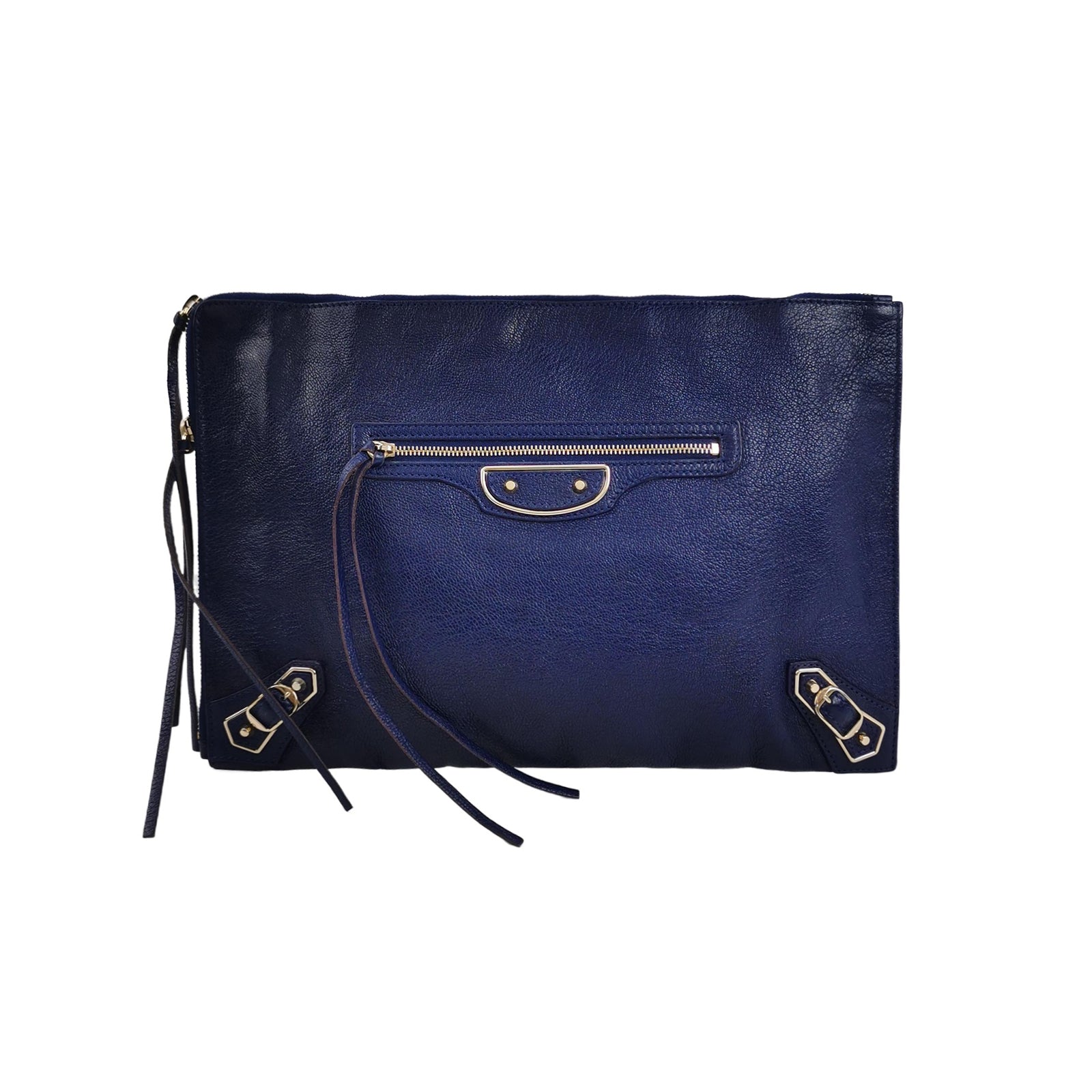 Balenciaga Classic City Lambskin Clutch with Rivets