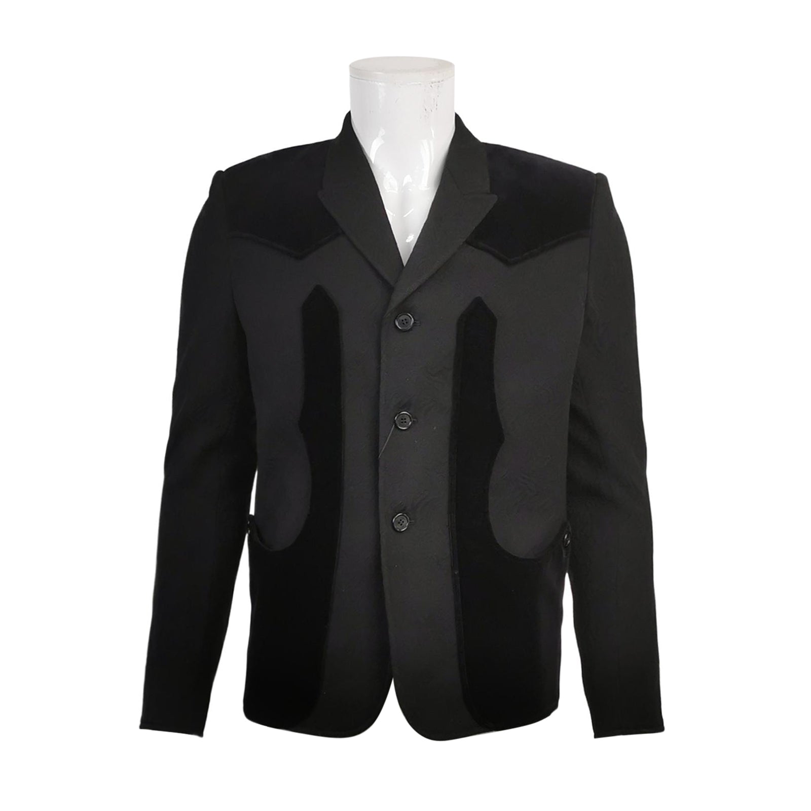 Saint Laurent Wool Single-Breasted Lapel Coat M