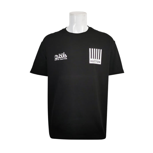 Louis Vuitton L Cotton Logo Crew Neck T-Shirt