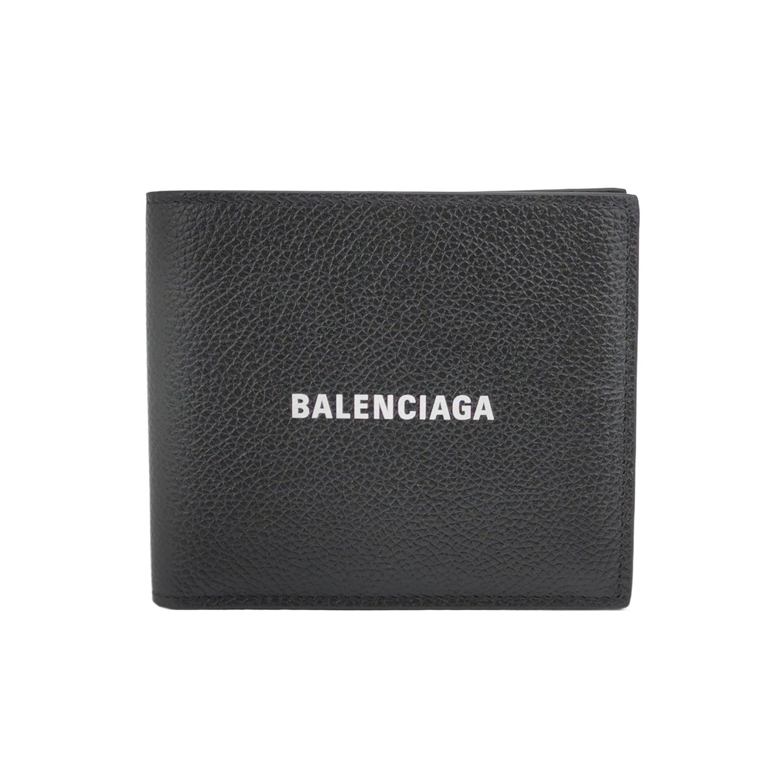Balenciaga Leather Letter Logo Bifold Wallet