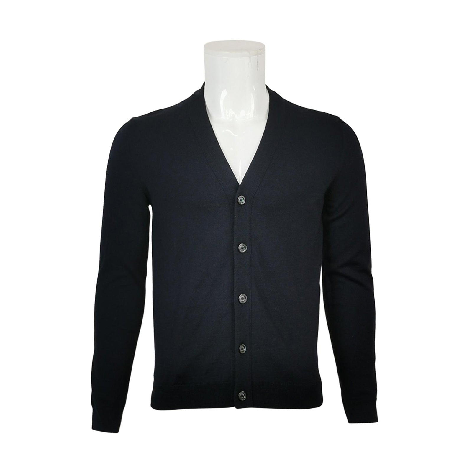 Gucci S Wool Solid V-Neck Long-Sleeve Cardigan