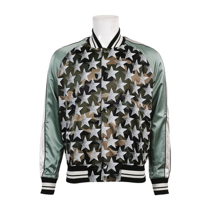 Valentino Camo Star Print Bomber Jacket