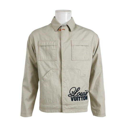 Louis Vuitton Collared Logo Long-Sleeve Jacket