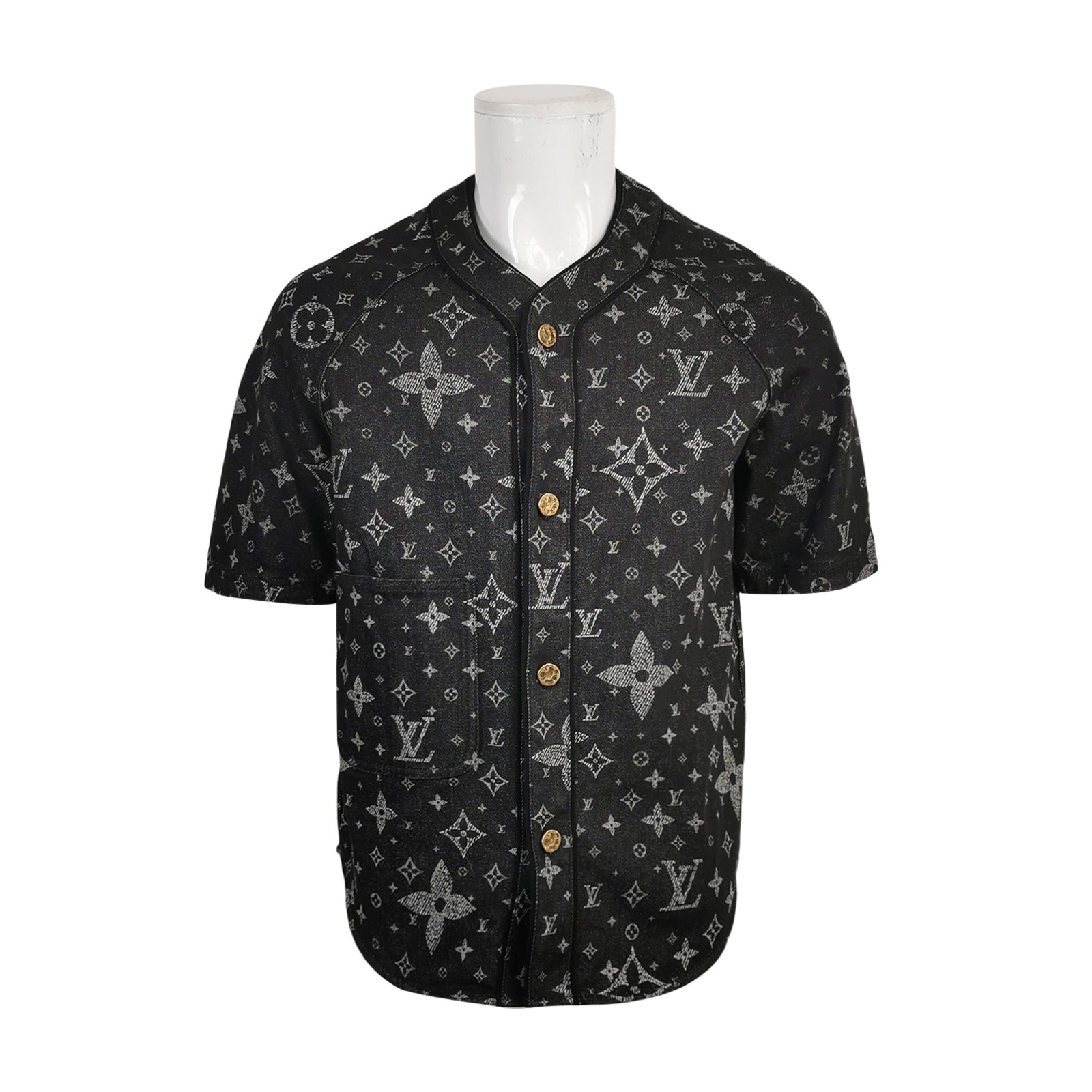 Louis Vuitton Monogram Cotton Short-Sleeve Shirt M