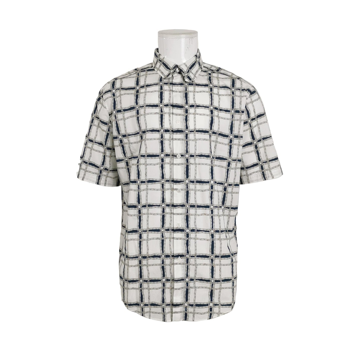 Louis Vuitton Checkered Short-Sleeve Shirt XXL