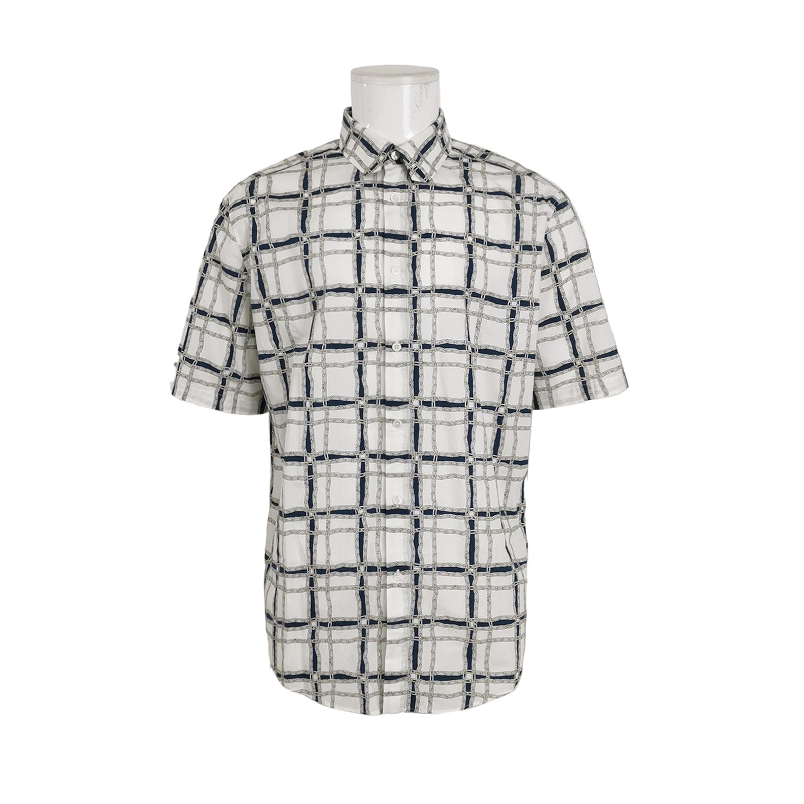 Louis Vuitton Checkered Short-Sleeve Shirt XXL