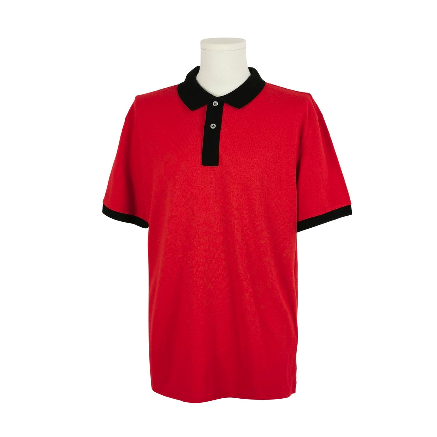 Prada Red Color-Block Collar Polo Shirt XXL