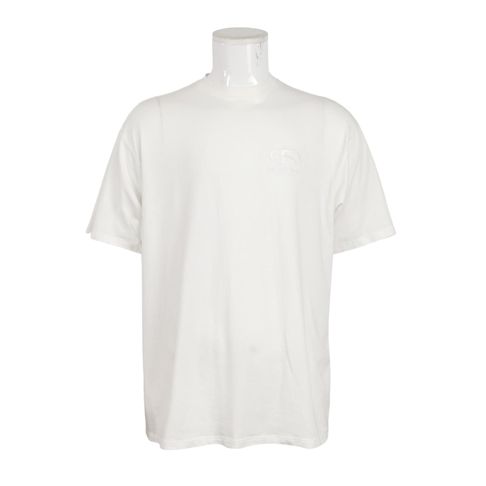 Balenciaga White Cotton Logo T-Shirt S