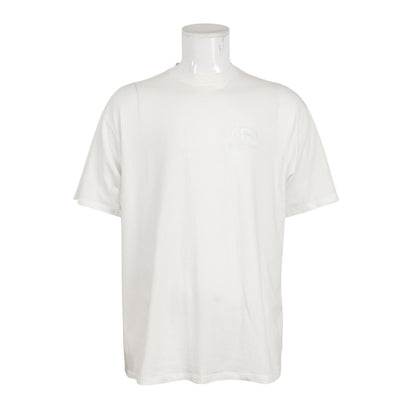 Balenciaga White Cotton Logo T-Shirt S