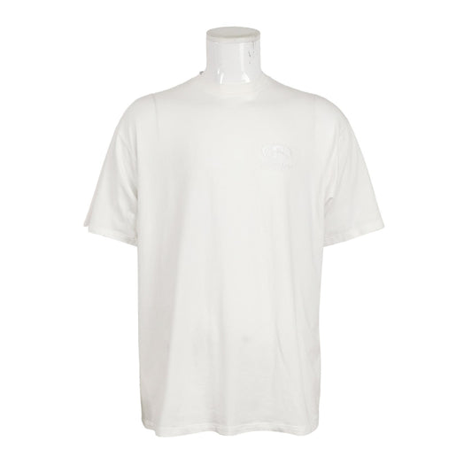 Balenciaga White Cotton Logo T-Shirt S