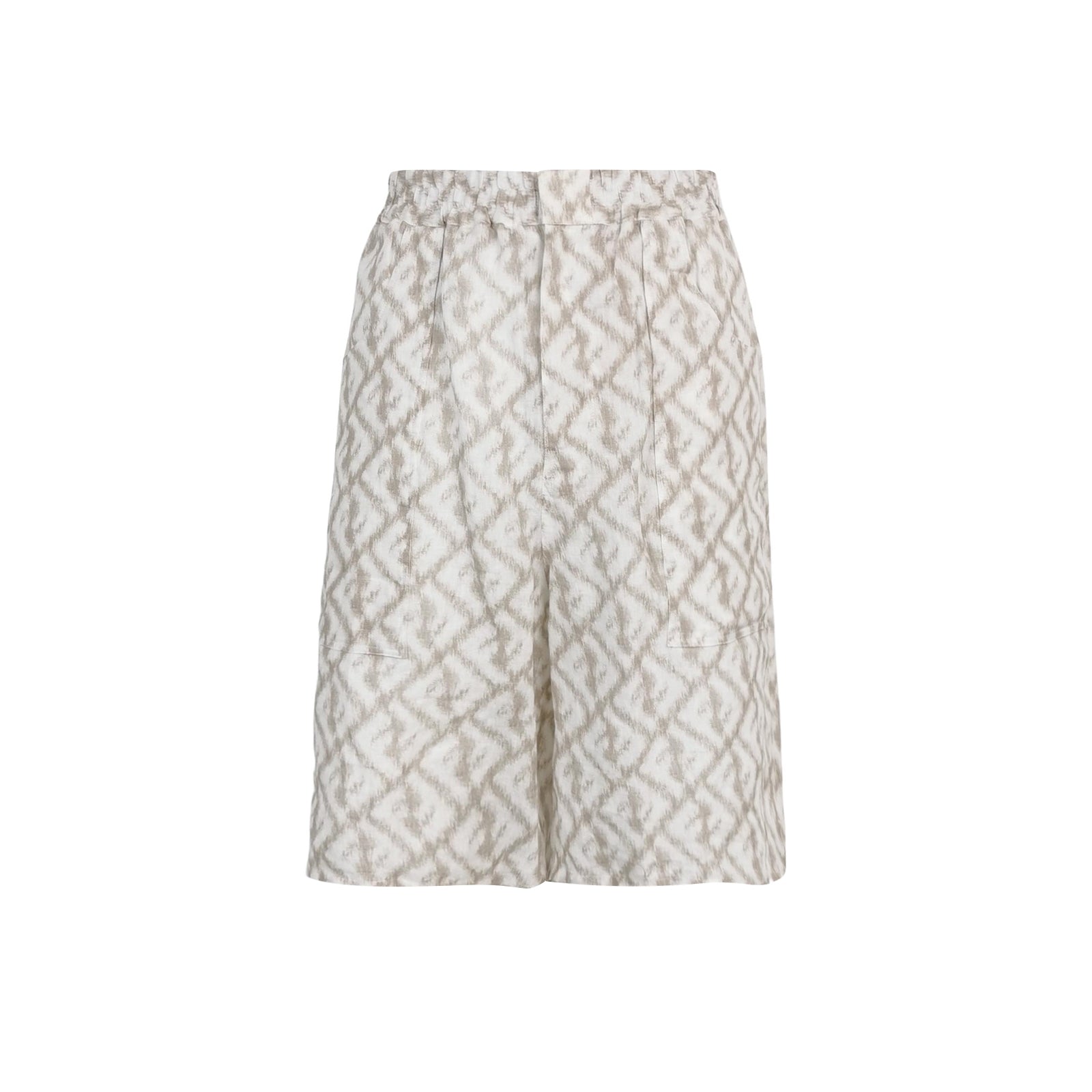 Fendi Linen Double F Pattern Shorts L/50