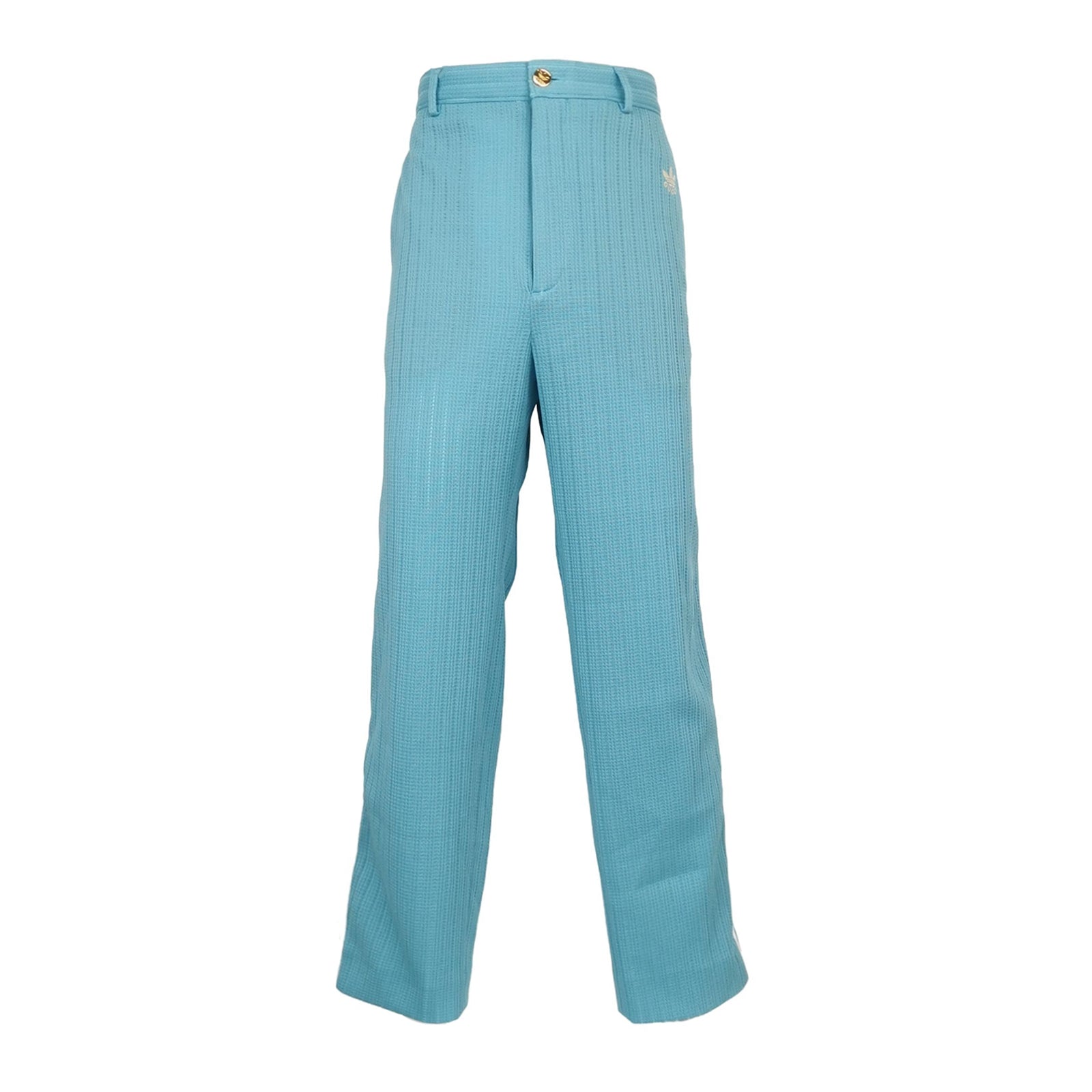 Gucci x Adidas Cotton Logo Blue Striped Pants