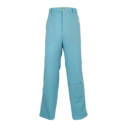 Gucci x Adidas Cotton Logo Blue Striped Pants