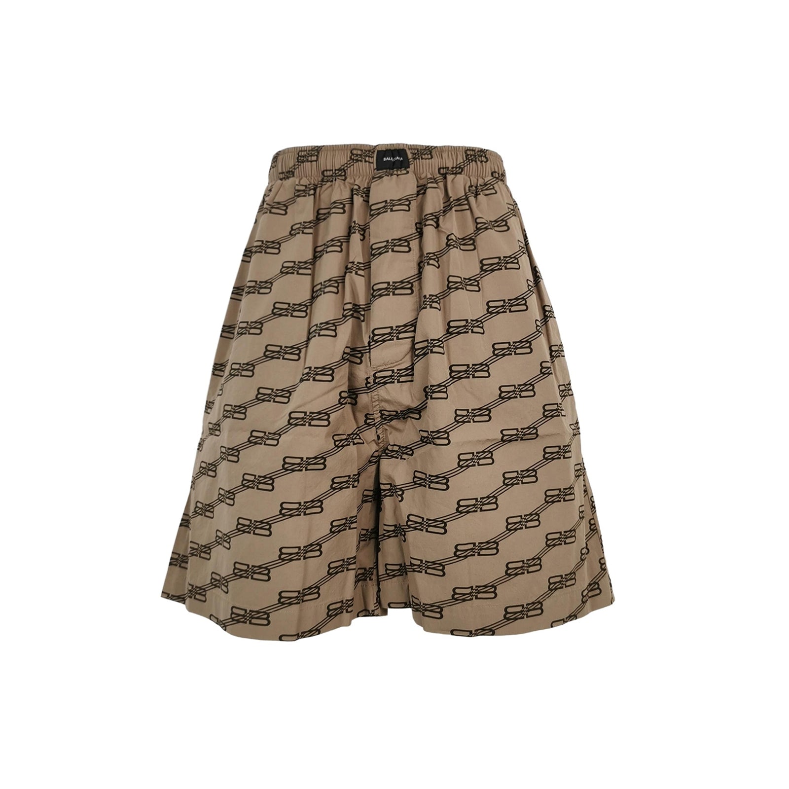 Balenciaga Logo Print Cotton Shorts S