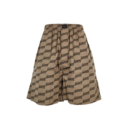 Balenciaga Logo Print Cotton Shorts S