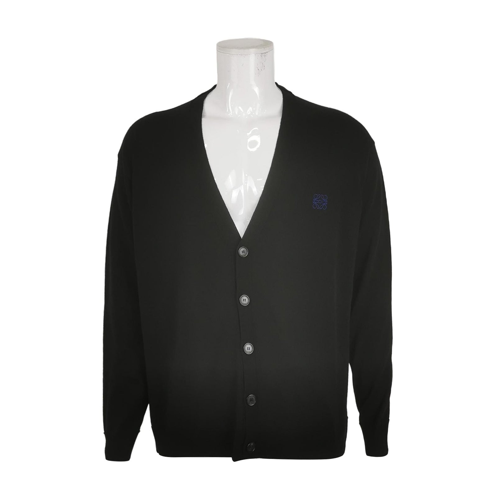 Loewe XL Wool V-Neck Single-Breasted Cardigan