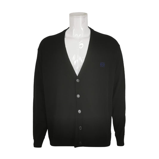 Loewe XL Wool V-Neck Single-Breasted Cardigan