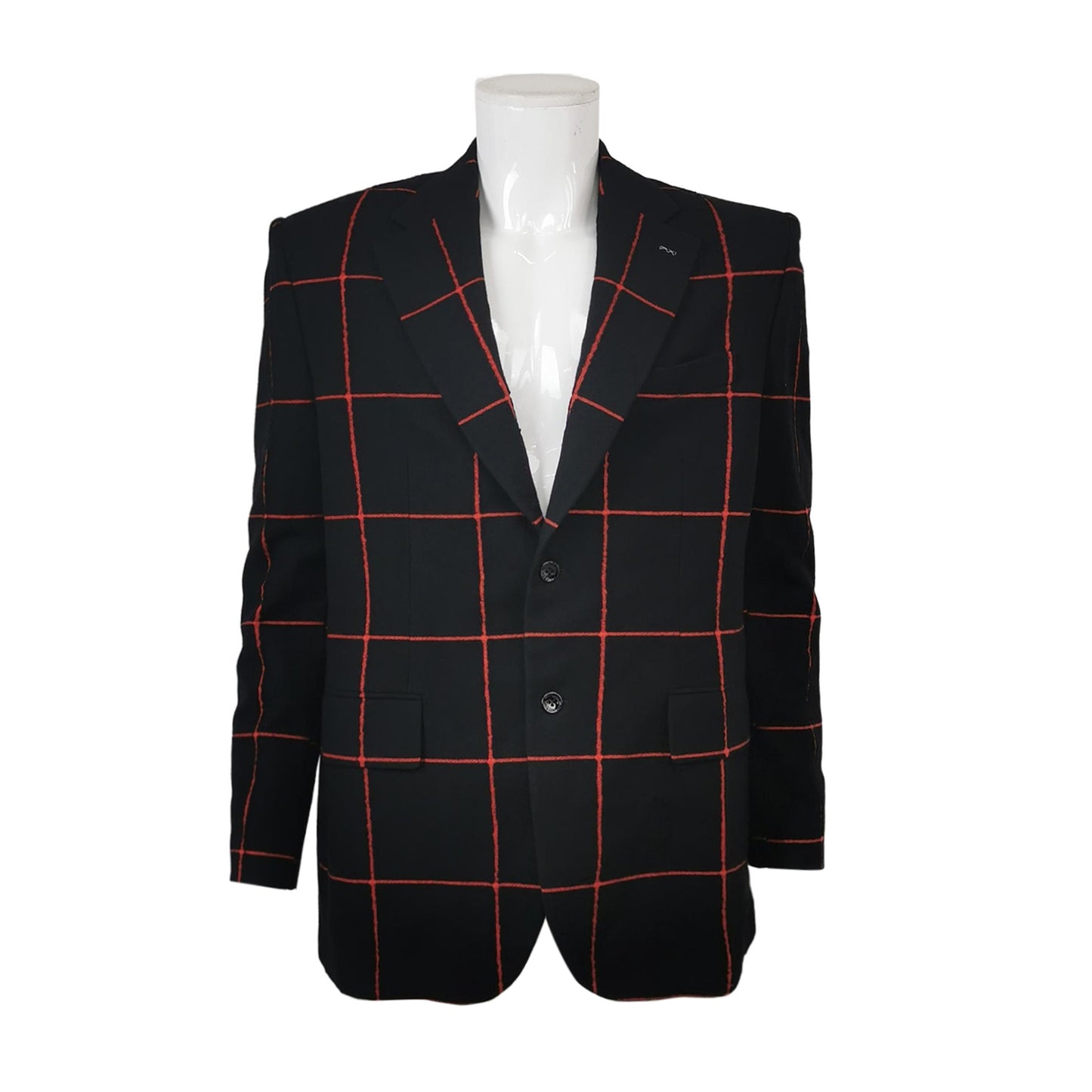 Louis Vuitton Wool-Cotton Colorblock Grid Blazer