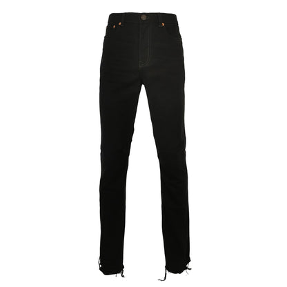 Balenciaga Black Cotton Buttoned Denim Pants Size 30