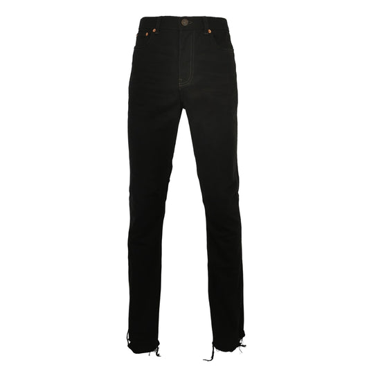 Balenciaga Black Cotton Buttoned Denim Pants Size 30