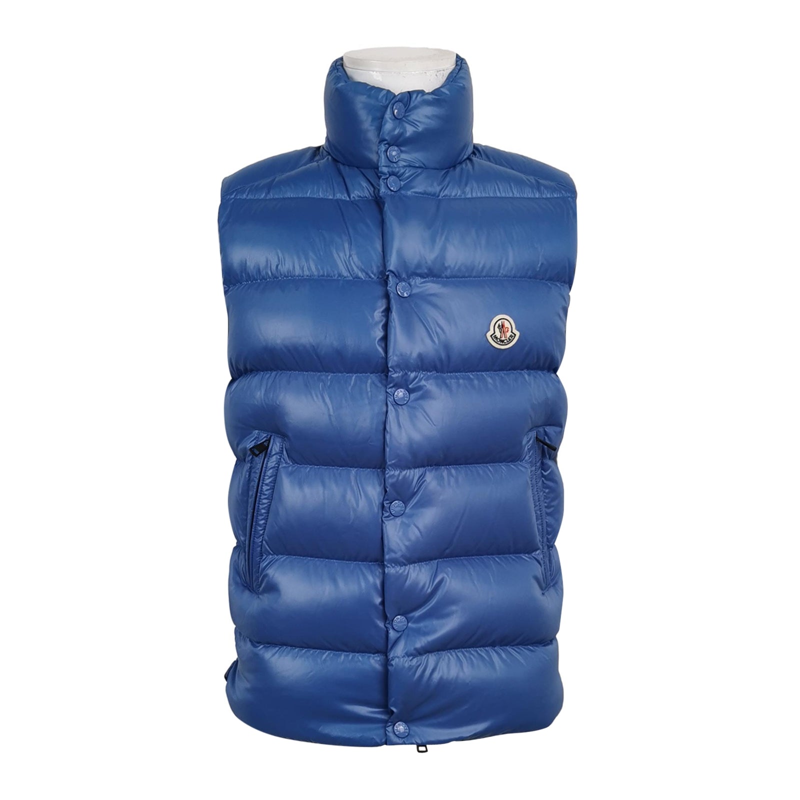 Moncler Blue Puffer Vest with Logo