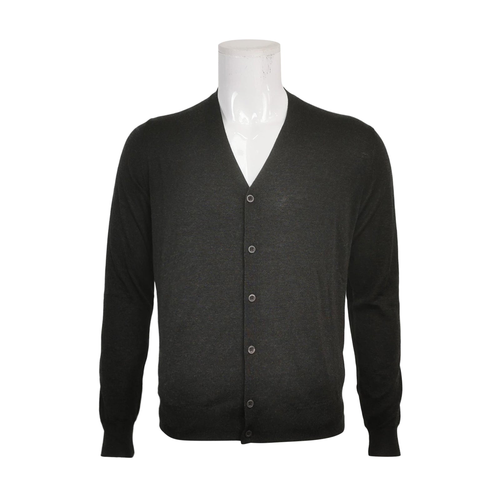 Prada Wool V-Neck Single-Breasted Long-Sleeve Cardigan