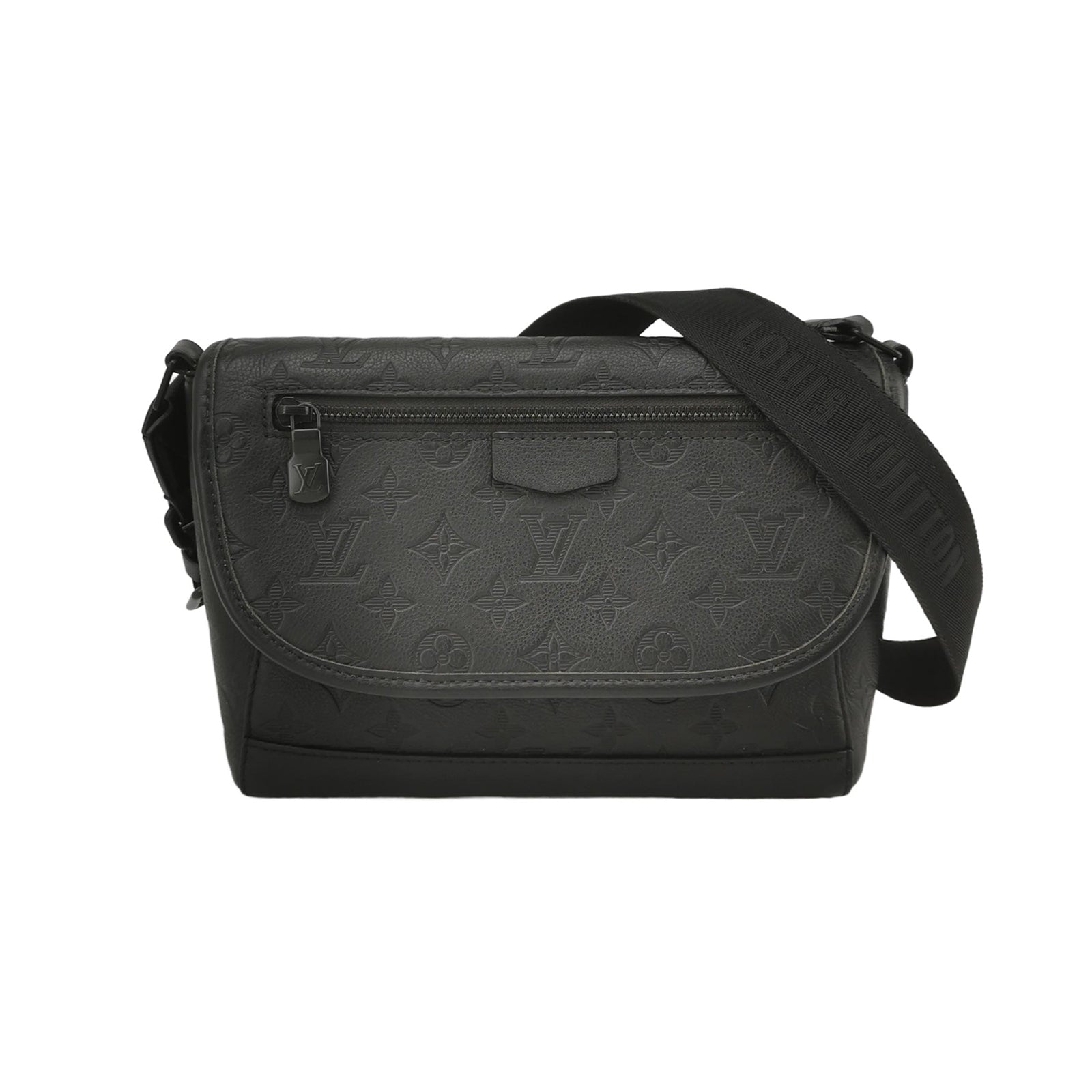 Louis Vuitton Black Monogram Embossed Messenger Crossbody