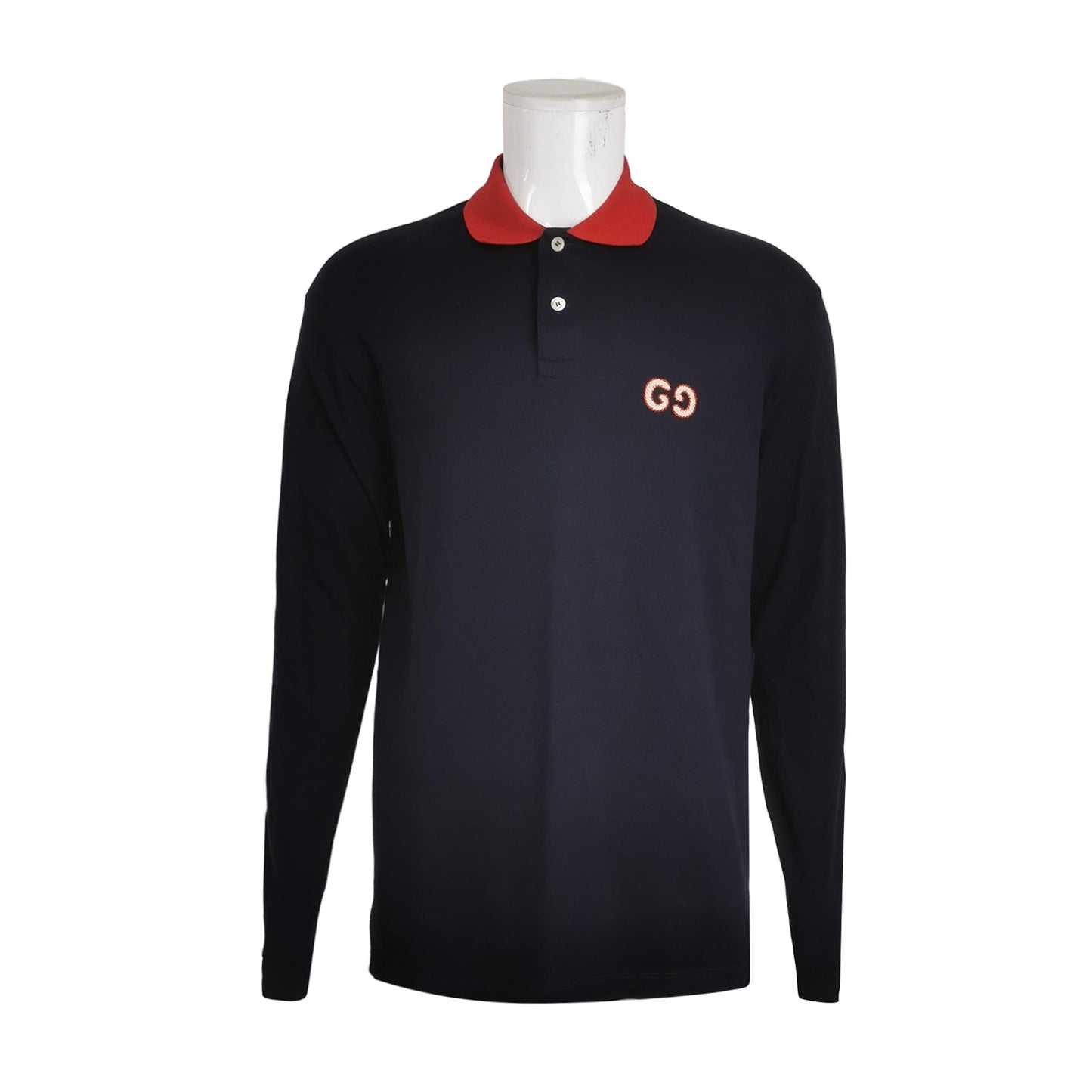 Gucci M Cotton Colorblock Collar Polo Shirt